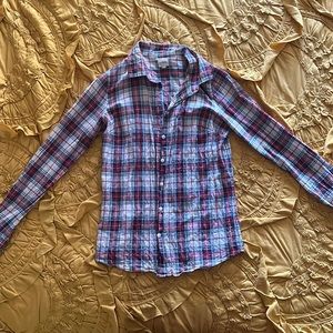 J crew plaid blouse
